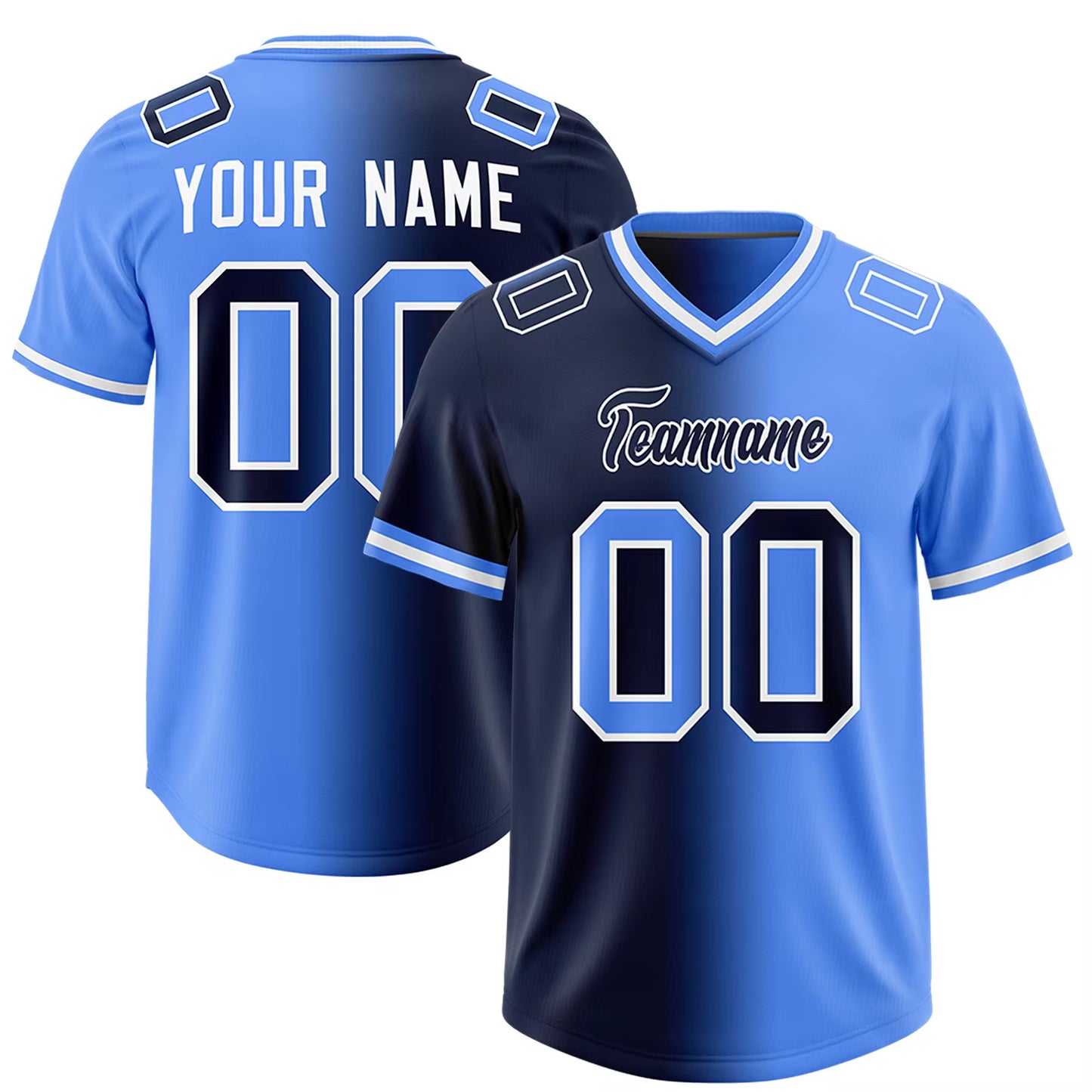 Navy and Powder Blue Soccer Team Jersey