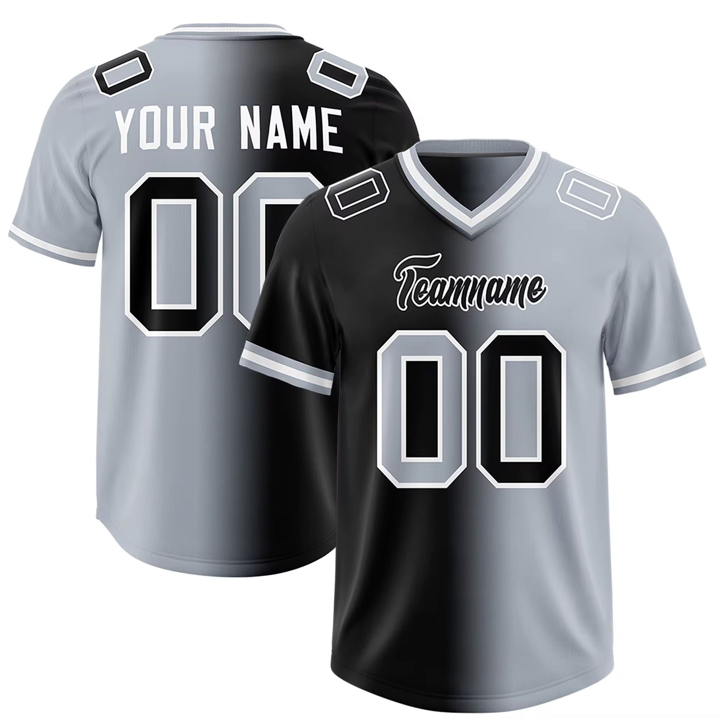 Black and Silver Soccer Team Jersey