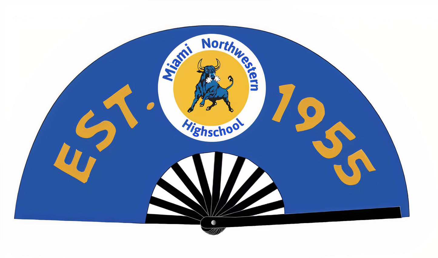 “Bull Pride” Spirit Fan – Double-Sided Blue & Gold