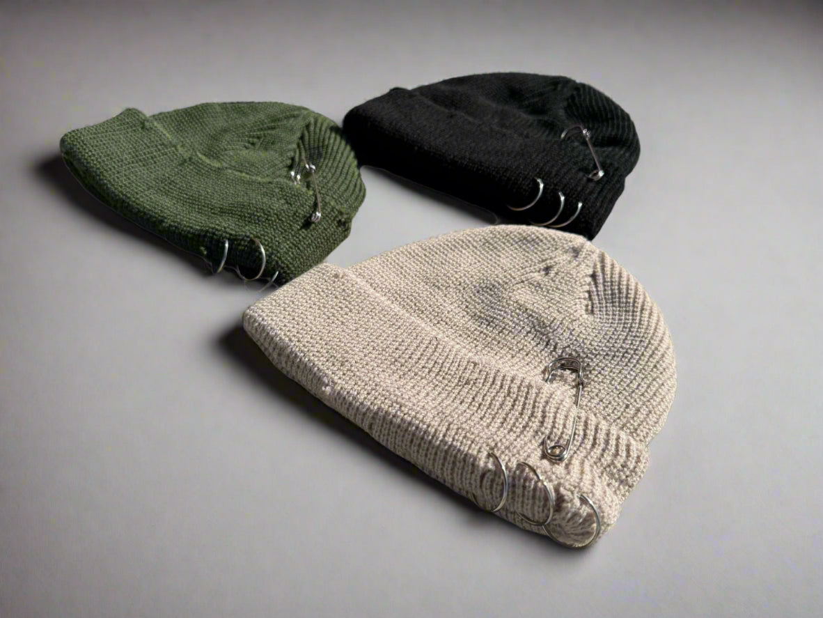Punk Style Pierced Beanie