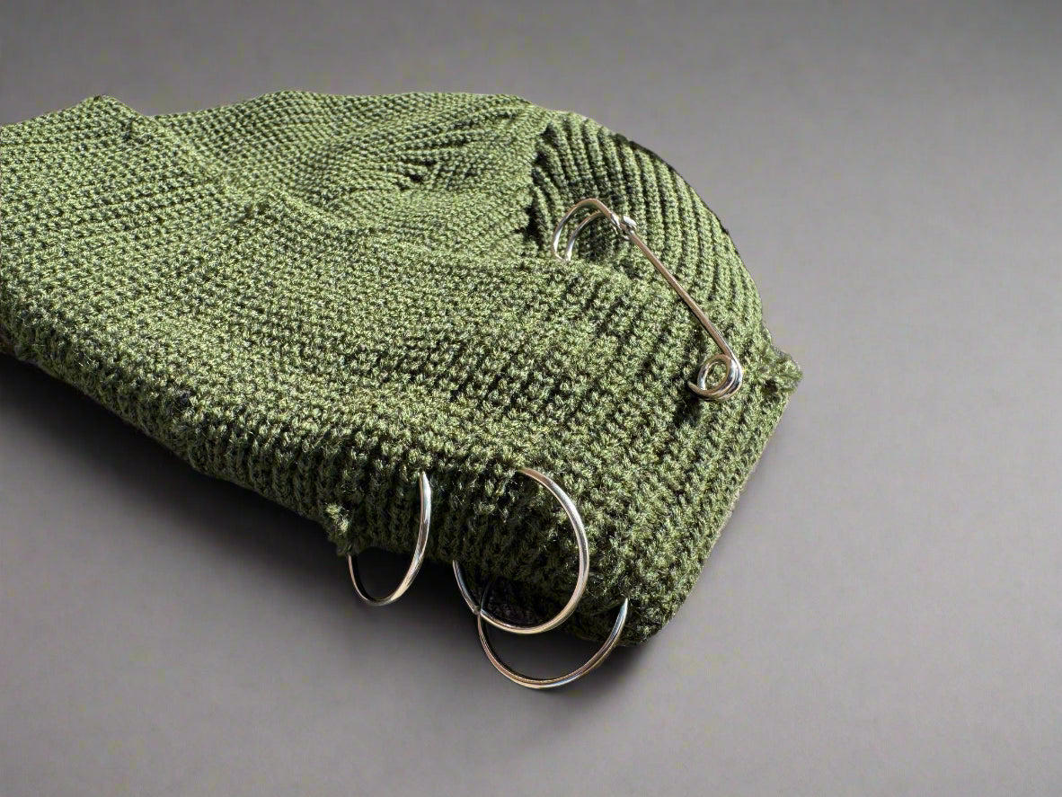 Punk Style Pierced Beanie