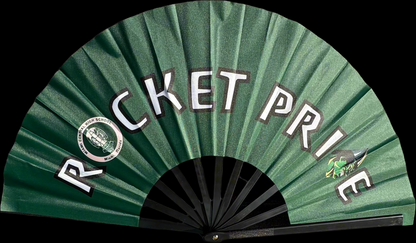 “Rocket Pride” Spirit Fan – Double-Sided Green & Black