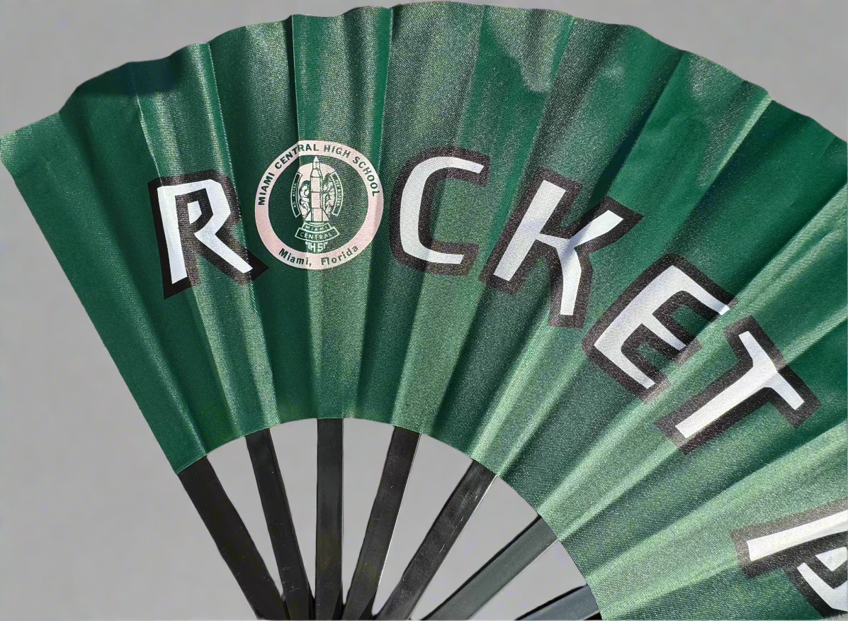 “Rocket Pride” Spirit Fan – Double-Sided Green & Black