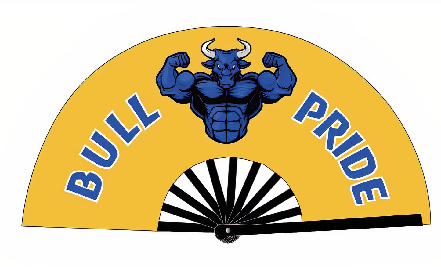 “Bull Pride” Spirit Fan – Double-Sided Blue & Gold