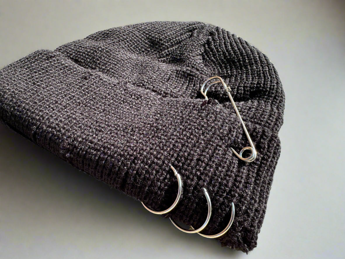 Punk Style Pierced Beanie